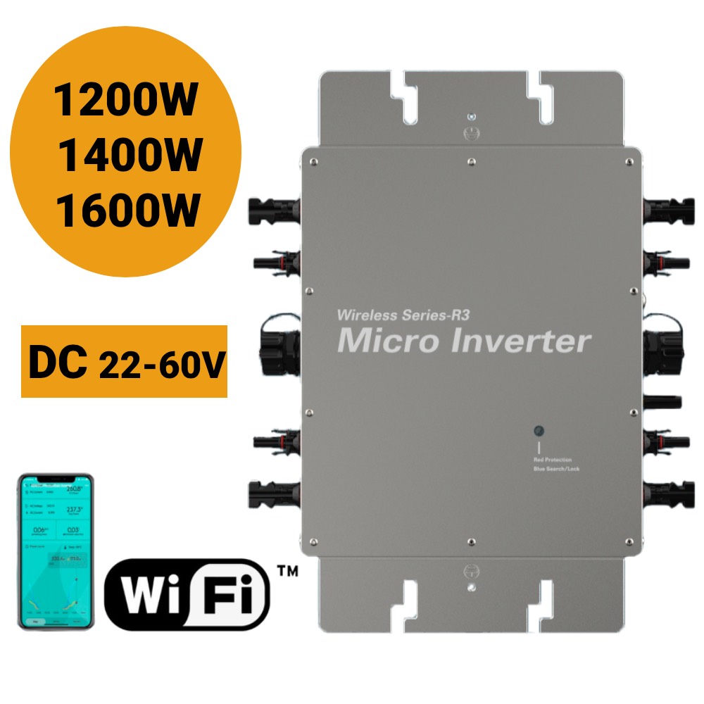 شبكة التعادل واط الشمسية مايكر - مراجعة Micro Inverter 1400W Solar Grid Tie وسعره