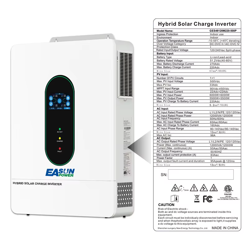 EASUN POWER 12000W 12KW 120V/1 - مراجعة Grid Tie Inverter Limiter 2000W وسعره