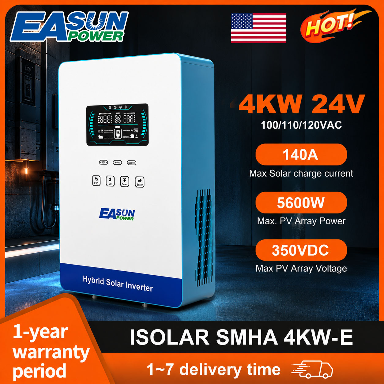 EASUN POWER عاكس شمسي خارج الش - مراجعة Grid Tie Inverter Limiter 2000W وسعره