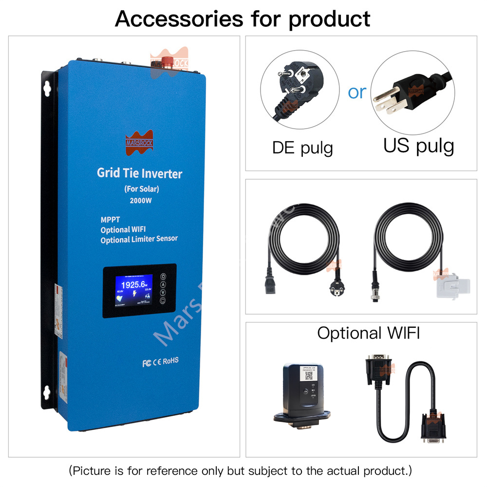 محول طاقة شمسية 2000 واط ثنائي - مراجعة Grid Tie Inverter Limiter 2000W وسعره