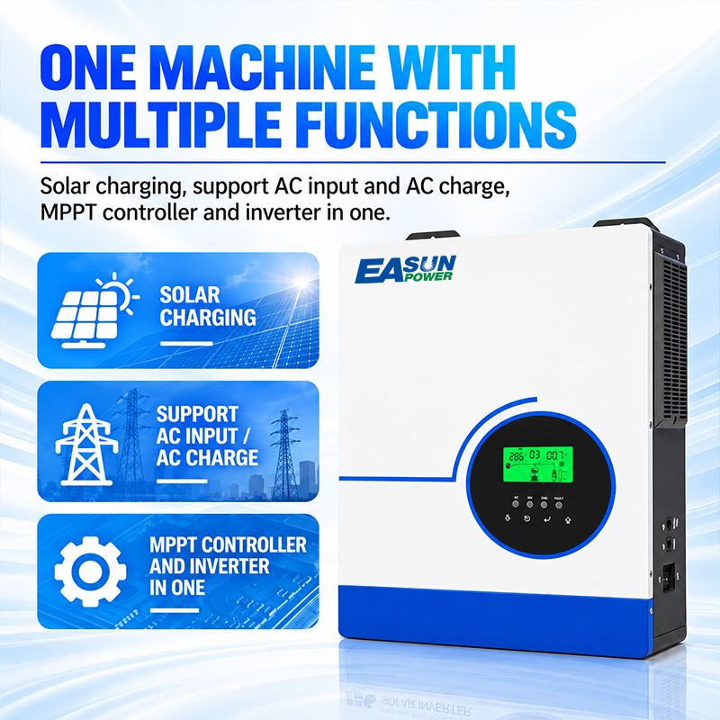 EASUN POWER محول طاقة شمسية هج - مراجعة Grid Tie Inverter Limiter 2000W وسعره
