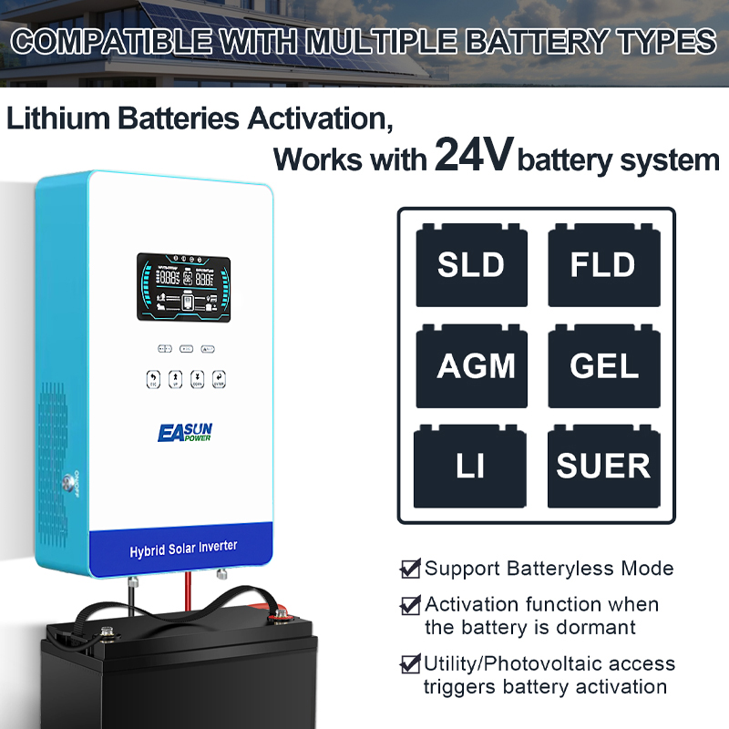 عاكس طاقة هجين EASUN POWER بقد - مراجعة Grid Tie Inverter Limiter 2000W وسعره