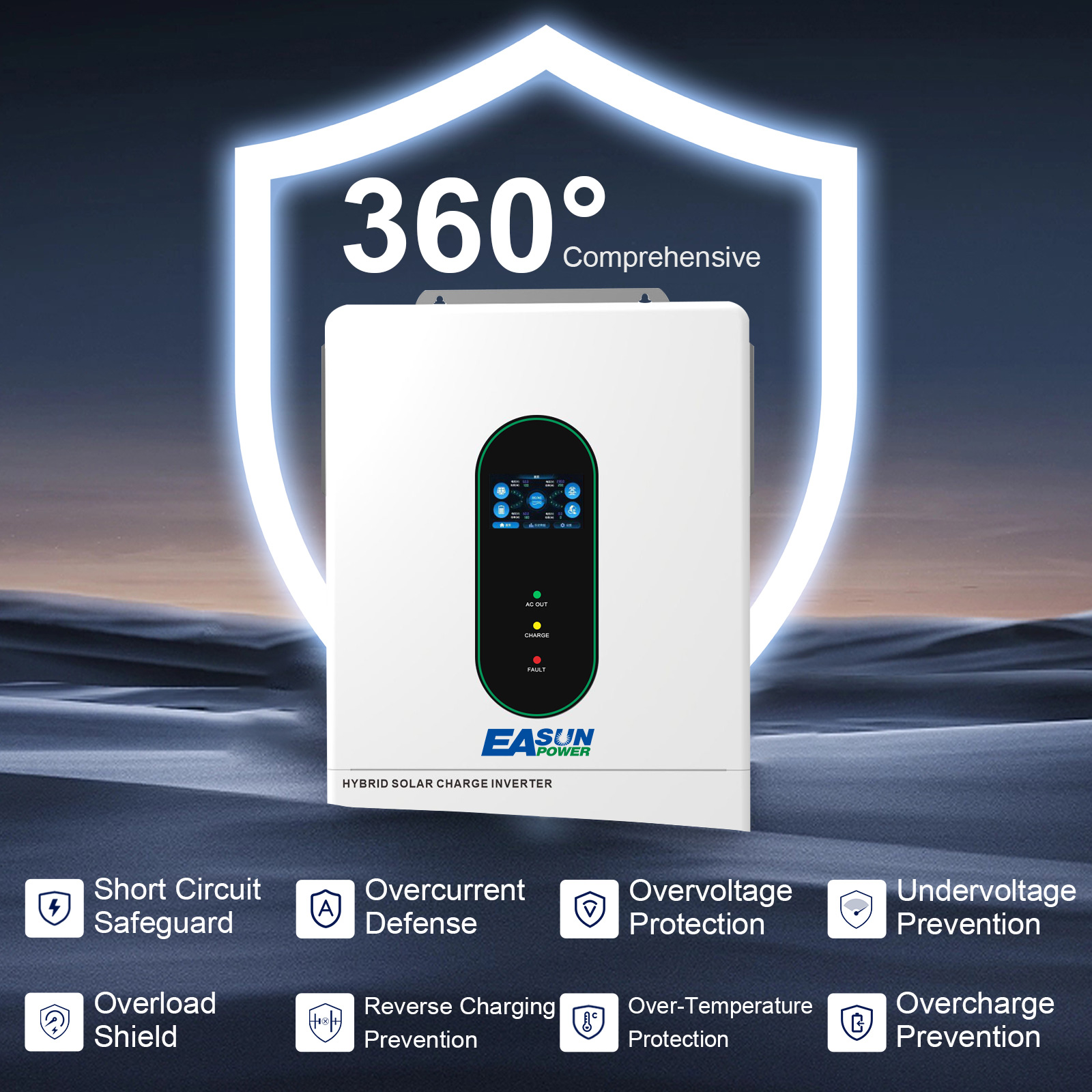 عاكس طاقة شمسية EASUN POWER 12 - مراجعة Grid Tie Inverter Limiter 2000W وسعره