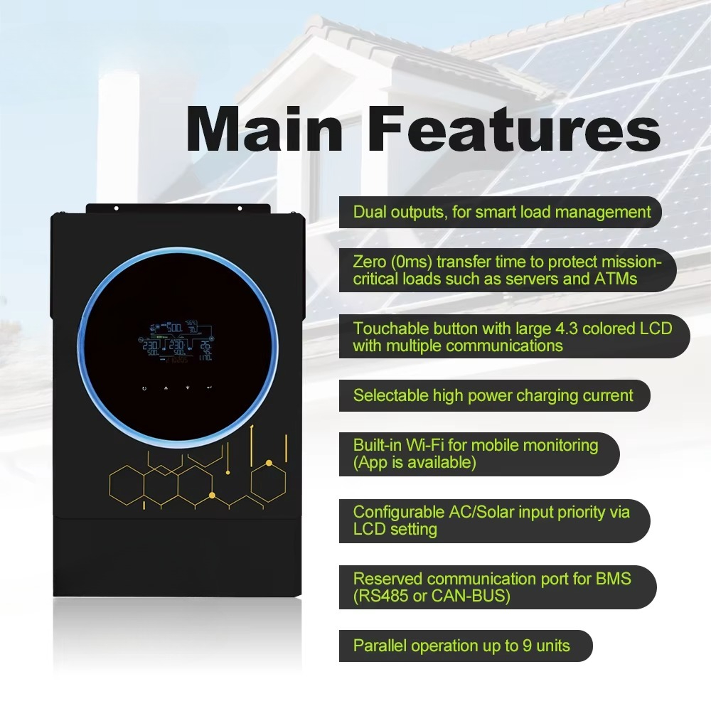 مورد محترف لأكثر من 30 عامًا،  - مراجعة Off Grid Solar Inverter 48V 6000W وسعره
